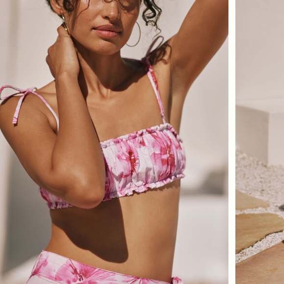 NWT SIGAL Rouched Bandeau Top - Picture 2 of 7